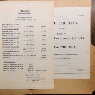 Folder with documents about the 'Industrial Railroad', 1917-1919