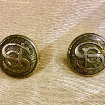 Buttons from Southern Pacific Red Trains Uniform, before 1920