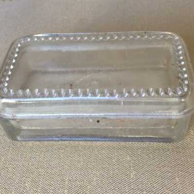 Glass Toothpaste container with lid of Lili Matson, early 1900s