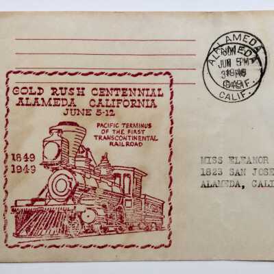 First day issue Gold Rush Centennial, Alameda Pacific Terminus, 1849-1949