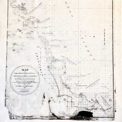 Photocopy of 'Map of the Swamp and Overflow Salt Marsh and Tidelands', 1861