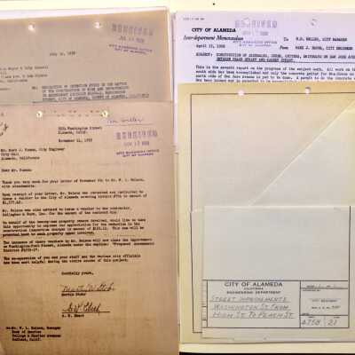Documents about improvements of streets in the East End, 1956-1959