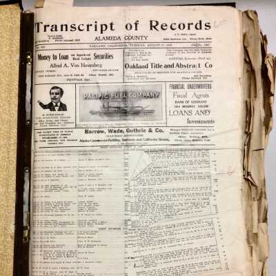 Boegle Transcript of Records, 1908