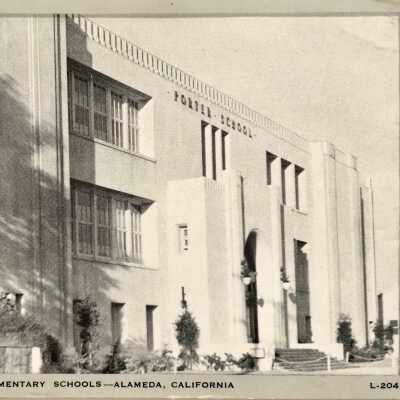 Photo Post Card Porter School Main Facade, 1930s