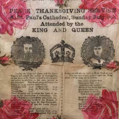 Memorabilia of Thanksgiving Service, St Paul's, London, Sunday July 6, 1919