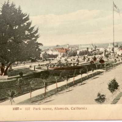 Postcard depicting Jackson Park, looking North toward Oakland, c. early 1900s