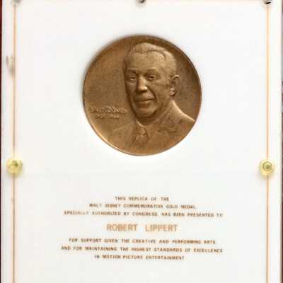Replica Walt Disney Congressional Medal presented to Robert Lippert, between 1968 and 1976