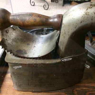Borgwardt family charcoal heated flat iron, Ca. 1900