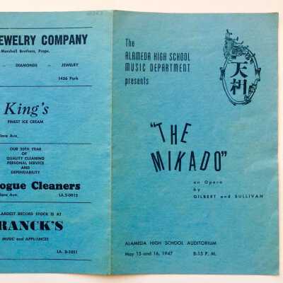 Program Alameda High School Music Department's 'Mikado', 1947