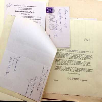 Folder about return of Japanese residents, 1945