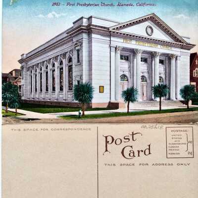 Photos of main facade First Presbyterian Church, c. early 1900s