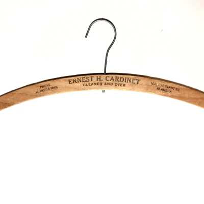 Advertising Hanger from Ernest H. Cardinet Cleaners and Dyers, prior to 1970