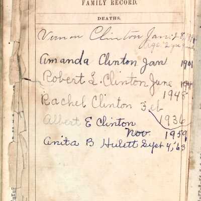 Deaths recorded in the center pages