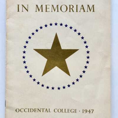 Memorial Booklet of Military Alumni of Occidental College, L.A., 1947