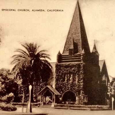 Postcard main facade Christ Episcopal Church, c. 1930