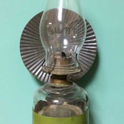 Kerosene bracket kitchen lamp, c. 1900