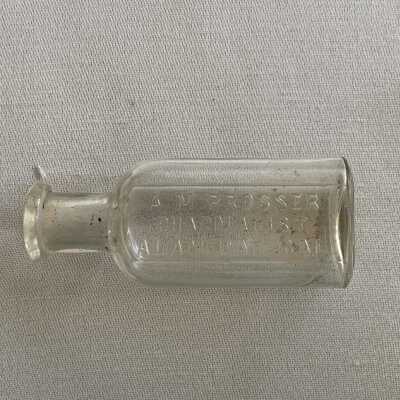 Medicine bottle from A. M. Prosser Pharmacy, c. early 1900s
