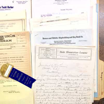 Folder marked 'Mayor' with miscellaneous documents, 1916-1919, 1938