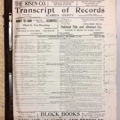 Boegle Transcript of Records, 1907