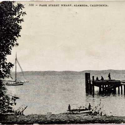 Postcard of Park Street Wharf, 1908