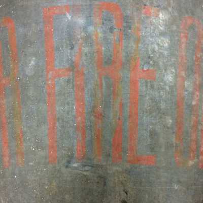 For Fire Only galvanized bucket, c. 1920s