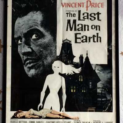 Framed movie advertisement poster for 'The Last Man on Earth', 1964