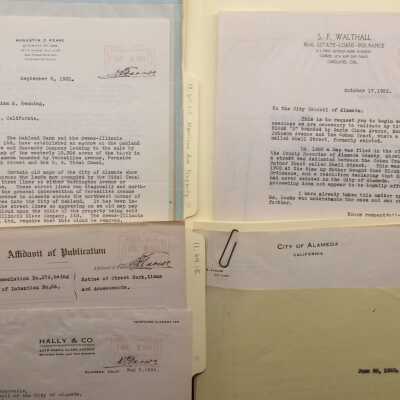 Documents relating to easements and streets, 1922-1931