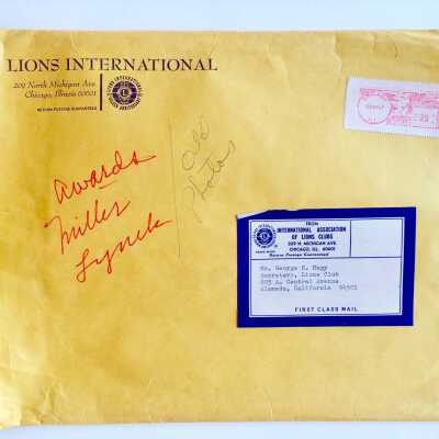 International Lions Club Golden Anniversary envelope, 1967