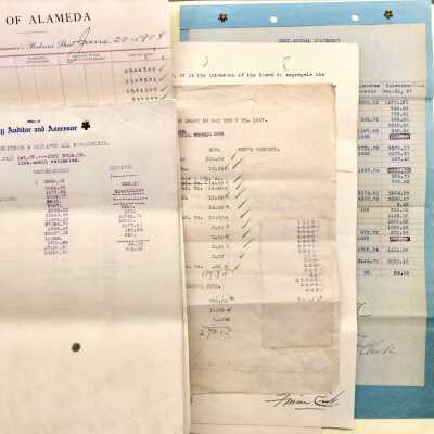 Financial reports from City Departments, 1897, 1900, 1907-1908