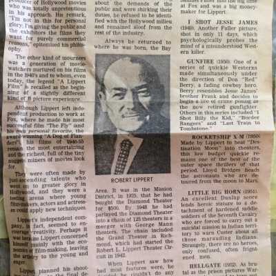 Article in the bag: Article from S. F. Sunday Examiner & Chronicle, Datebook, Sunday, December 12, 1976. See also 1991.2.28 (a plasticized version of this article)