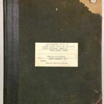 Bylaws and minutes of the Young Men's Club, 1898-1902