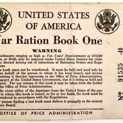 Ration book issued to Herbert D. Clark, 1942