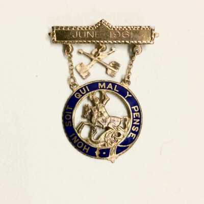 Officer's pin of Edith McGinnis, Daughters of St. George, c. 1961