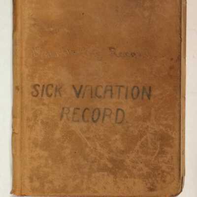 Fire Department Record Book, Horses (1904-1917) and Employees