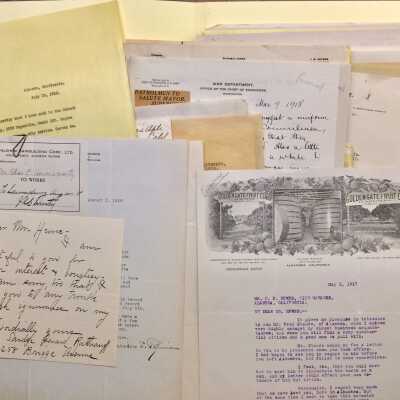 Personal connections documents of City Manager Hewes, 1917-1919