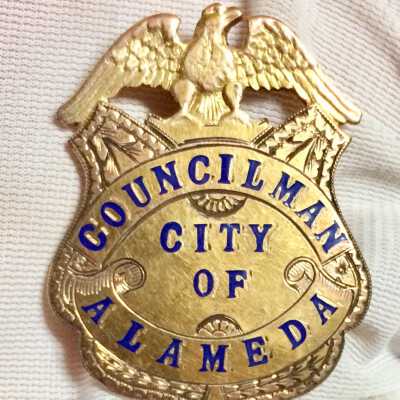 City Councilman's badge of Sidney A. Haag, 1955