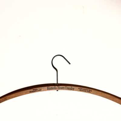 Advertising clothes hanger from Alameda Steam Laundery, c. 1920s or 1930s