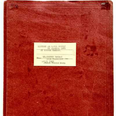 Report 'History of Water Supply to Alameda' and carbon copy, 1953