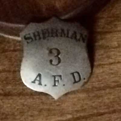 Fire Department No. 3 Sherman Street badge, c. 1890s