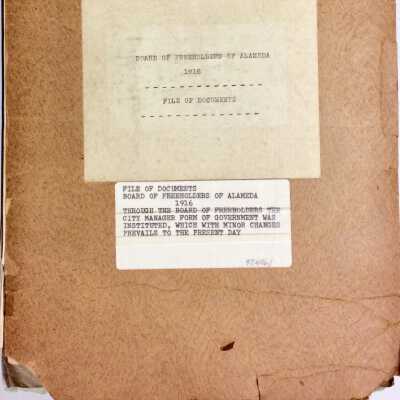 File of documents of the Board of Freeholders, 1916