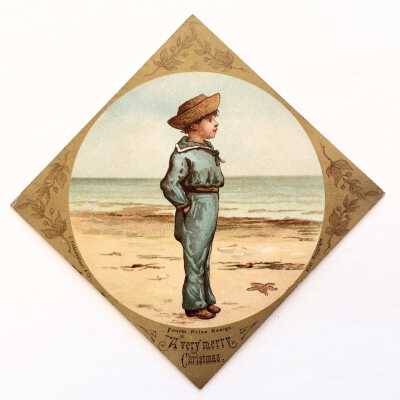 Christmas Card depicting Boy in Sailor's Suit, c. 1880s