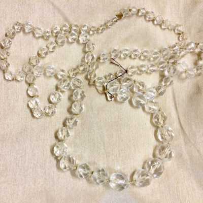 Opera-length graduated crystal beads, c. 1920s