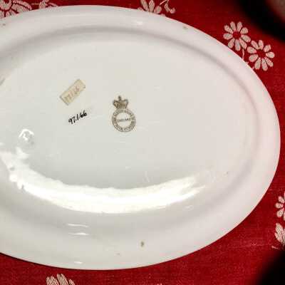 Meakin ironstone platter of the Meyers family, after 1891