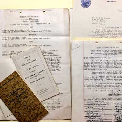 Folder with Police Department regulations, 1934-1937