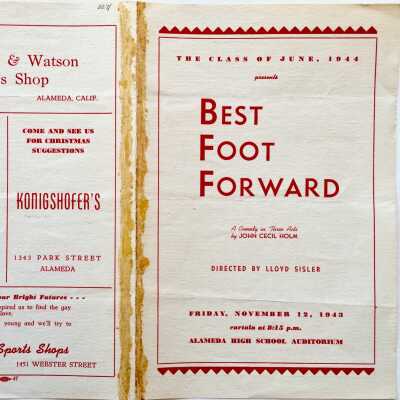 Program comedy presented by Alameda High School Class of June 1944