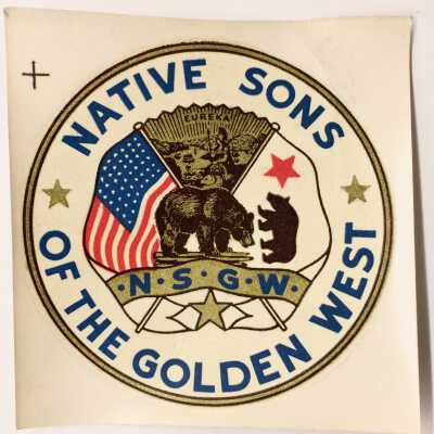 Decal Emblem Native Sons of the Golden West, c. 1920s