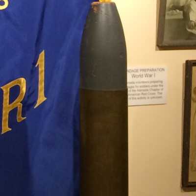 Brass shell casings, Barracks No. 635, Veterans of WWI, before 1970