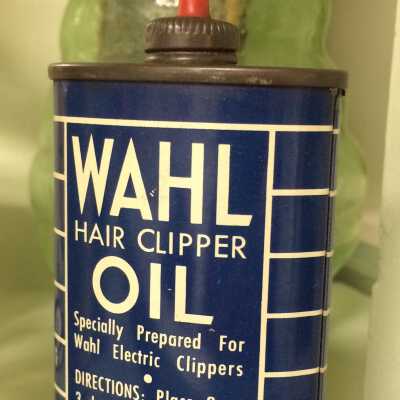 Metal Can with Whale Hair Clipper Oil from Frank's Barber Shop