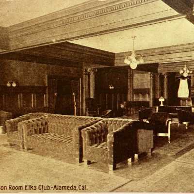 Postcard of the Reception Room of the Elks Building, 1902