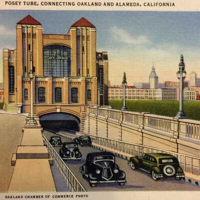 Posey Tube entrance, late 1930s